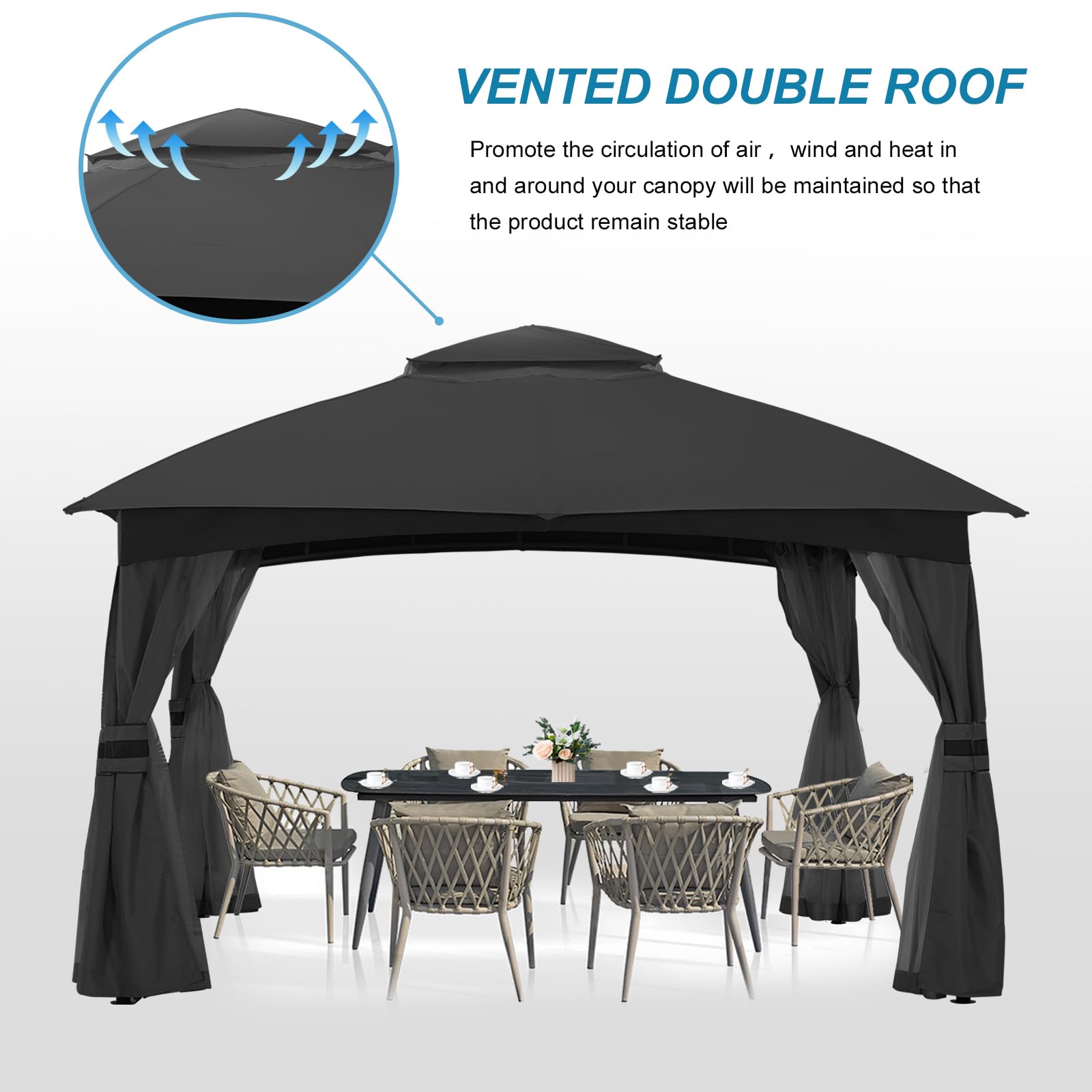 Amazon.com : MASTERCANOPY Outdoor Patio Gazebo for Garden with
